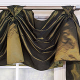 RLF Home Taffeta 3-S Victory 100% Polyester Tab Top Swag Window Curtain 54" x 25" Green