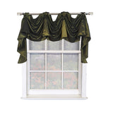 RLF Home Taffeta 3-S Victory 100% Polyester Tab Top Swag Window Curtain 54