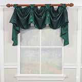RLF Home Taffeta 3-S Victory 100% Polyester Tab Top Swag Window Curtain 54" x 25" Green