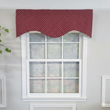 RLF Home Passat Cornice 100% Cotton Rod Pocket  Window Valance 50" x 17" Red