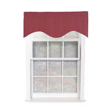 RLF Home Passat Cornice 100% Cotton Rod Pocket  Window Valance 50" x 17" Red