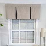 RLF Home Denton Pleated 100% Cotton Rod Pocket Fully Lined Valance 50"x17" Taupe