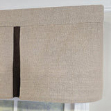 RLF Home Denton Pleated 100% Cotton Rod Pocket Fully Lined Valance 50"x17" Taupe