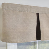RLF Home Denton Pleated 100% Cotton Rod Pocket Fully Lined Valance 50"x17" Taupe