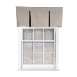 RLF Home Denton Pleated 100% Cotton Rod Pocket Fully Lined Valance 50"x17" Taupe