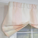 RLF Home Faded Stripe Butterfly 100% Cotton Rod Pocket Lined  Window Valance 50" x 17" Pink