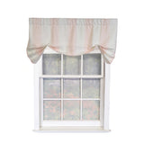 RLF Home Faded Stripe Butterfly 100% Cotton Rod Pocket Lined  Window Valance 50" x 17" Pink