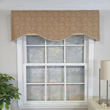 RLF Home Derek Cornice 100% Cotton Rod Pocket Lined  Window Valance 50" x 17" Brown
