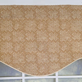 RLF Home Derek Cornice 100% Cotton Rod Pocket Lined  Window Valance 50" x 17" Brown