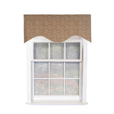 RLF Home Derek Cornice 100% Cotton Rod Pocket Lined  Window Valance 50" x 17" Brown