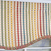 RLF Home Fame Stripe Cornice 100% Cotton Rod Pocket Lined  Window Valance 50" x 17" Multi