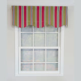 RLF Home Nigel Stripe Provance 100% Cotton Rod Pocket Lined  Window Valance 50" x 17" Multi