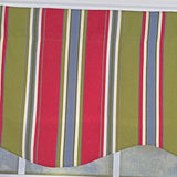 RLF Home Nigel Stripe Provance 100% Cotton Rod Pocket Lined  Window Valance 50" x 17" Multi