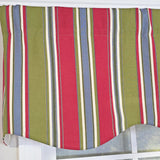 RLF Home Nigel Stripe Provance 100% Cotton Rod Pocket Lined  Window Valance 50" x 17" Multi