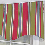 RLF Home Nigel Stripe Regal 100% Cotton Rod Pocket Lined  Window Valance 50" x 17" Multi