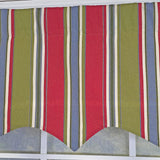 RLF Home Nigel Stripe Regal 100% Cotton Rod Pocket Lined  Window Valance 50" x 17" Multi