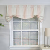 RLF Home Faded Stripe Regal 100% Cotton Rod Pocket Lined  Window Valance 50" x 17" Pink
