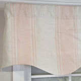RLF Home Faded Stripe Regal 100% Cotton Rod Pocket Lined  Window Valance 50" x 17" Pink