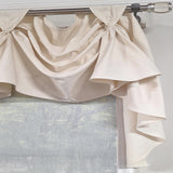 RLF Home Soft Duck 3-S Victory 100% Cotton Tab Top Swag Window Curtain 54" x 25" Natural