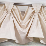 RLF Home Soft Duck 3-S Victory 100% Cotton Tab Top Swag Window Curtain 54" x 25" Natural