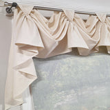 RLF Home Soft Duck 3-S Victory 100% Cotton Tab Top Swag Window Curtain 54" x 25" Natural