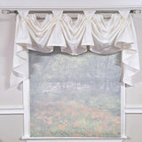 RLF Home Soft Duck 3-S Victory 100% Cotton Tab Top Swag Window Curtain 54" x 25" Natural