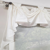 RLF Home Soft Duck 3-S Victory 100% Cotton Tab Top Swag Window Curtain 54" x 25" Natural