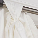 RLF Home Soft Duck 3-S Victory 100% Cotton Tab Top Swag Window Curtain 54" x 25" Natural