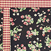 RLF Home Strawberry Pleated 100% Cotton Rod Pocket  Window Valance 50" x 17" Black