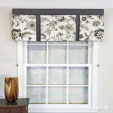 RLF Home Zanzibar Pleated 100% Cotton Rod Pocket  Window Valance 50" x 17" Gray