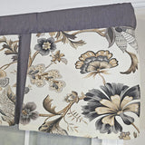 RLF Home Zanzibar Pleated 100% Cotton Rod Pocket  Window Valance 50" x 17" Gray