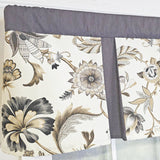 RLF Home Zanzibar Pleated 100% Cotton Rod Pocket  Window Valance 50" x 17" Gray