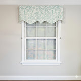 RLF Home Flucky Regal 100% Cotton Rod Pocket Lined  Window Valance 50" x 17" Blue