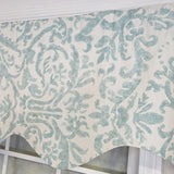 RLF Home Flucky Regal 100% Cotton Rod Pocket Lined  Window Valance 50" x 17" Blue