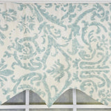 RLF Home Flucky Regal 100% Cotton Rod Pocket Lined  Window Valance 50" x 17" Blue