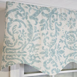 RLF Home Flucky Regal 100% Cotton Rod Pocket Lined  Window Valance 50" x 17" Blue