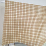 RLF Home Texture Check Regal Window Valance 100% Cotton Lined Rod Pocket 50" x 17" Cream