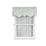 RLF Home Flucky Regal 100% Cotton Rod Pocket Lined  Window Valance 50" x 17" Blue