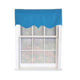 RLF Home Primo Regal 100% Cotton Rod Pocket Lined  Window Valance 50" x 17" Blue