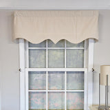 RLF Home Soft Duck  Regal 100% Cotton Rod Pocket Lined  Window Valance 50" x 17" Off White