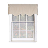 RLF Home Soft Duck  Regal 100% Cotton Rod Pocket Lined  Window Valance 50" x 17" Off White