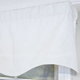 RLF Home Soft Duck  Regal 100% Cotton Rod Pocket Lined  Window Valance 50" x 17" Off White