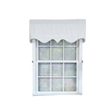 RLF Home Soft Duck  Regal 100% Cotton Rod Pocket Lined  Window Valance 50" x 17" Off White