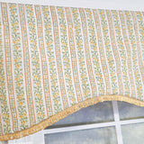 RLF Home Rosalinda Cornice 100% Cotton Rod Pocket Lined  Window Valance 50" x 17" Yellow