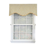 RLF Home Rosalinda Cornice 100% Cotton Rod Pocket Lined  Window Valance 50" x 17" Yellow