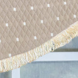 RLF Home Dapple Cornice Lined 100% Cotton Window Rod Pocket Valance 50" x 17" Taupe