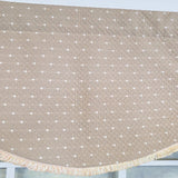RLF Home Dapple Cornice Lined 100% Cotton Window Rod Pocket Valance 50" x 17" Taupe