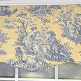 RLF Home Colonial Provance 100% Cotton Rod Pocket Lined  Window Valance 50" x 15" Yellow
