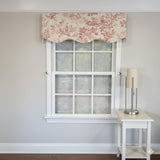 RLF Home Victorian Provance 100% Cotton Rod Pocket Lined  Window Valance 50" x 15" Red