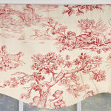 RLF Home Victorian Provance 100% Cotton Rod Pocket Lined  Window Valance 50" x 15" Red